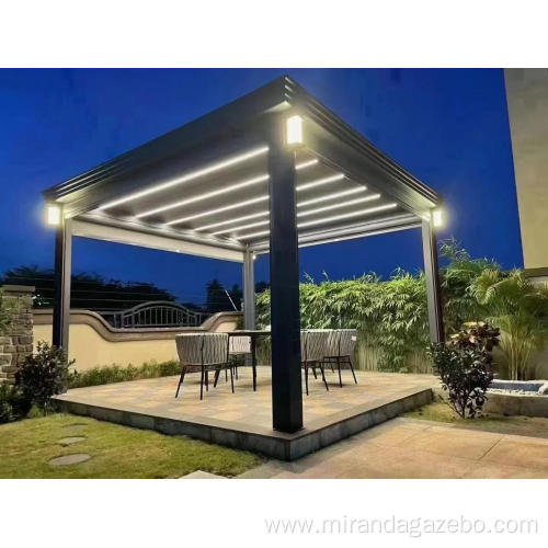 metal gazebo with louvered roof louvers Aluminium Pergola